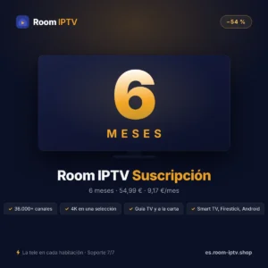Room IPTV 6 meses – suscripción IPTV 1 pantalla – imagen Room IPTV
